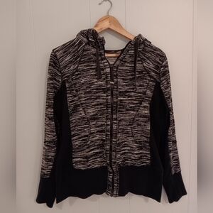 Zella Black and White Full Zip Hoodie